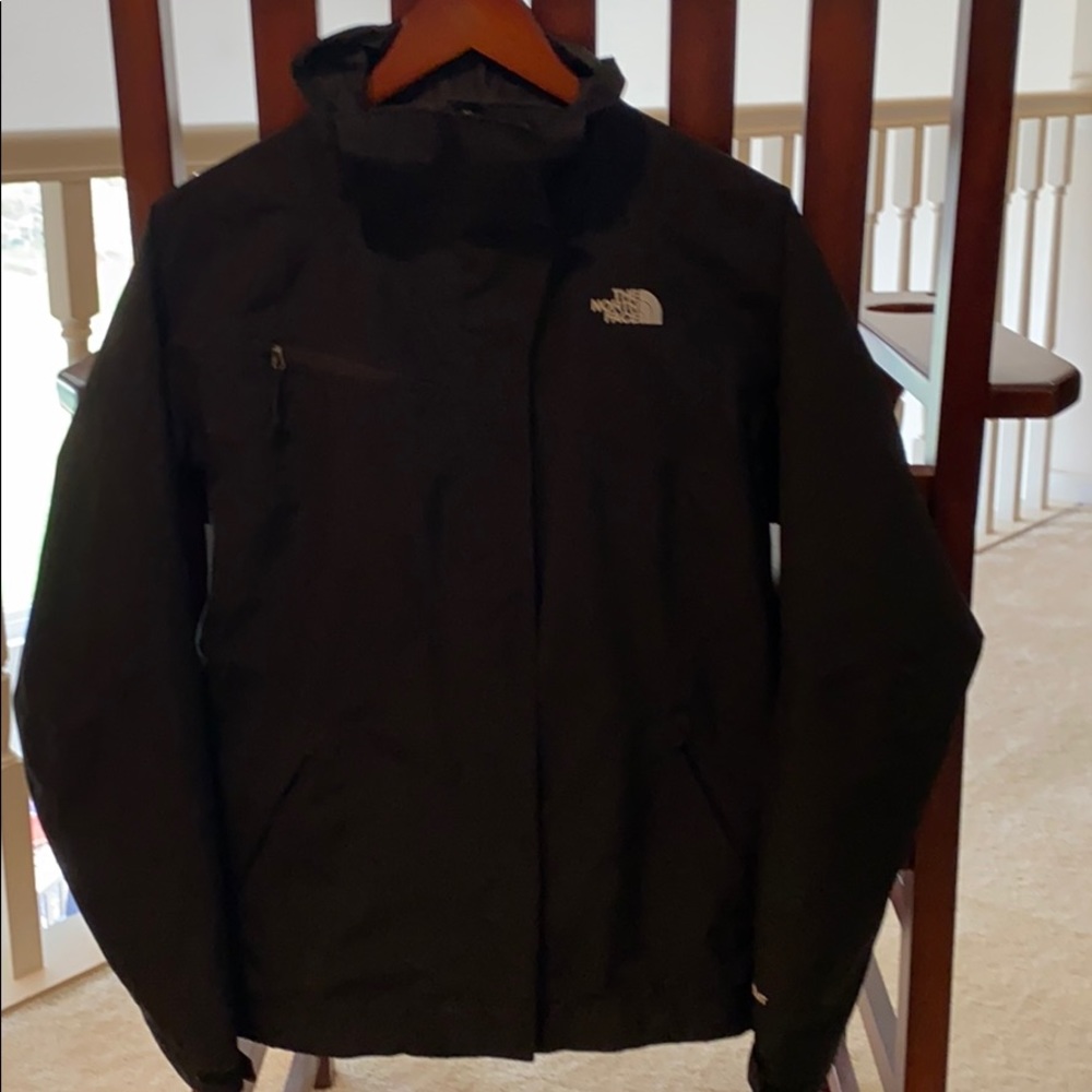 North Face hooded jacket, size Small, black